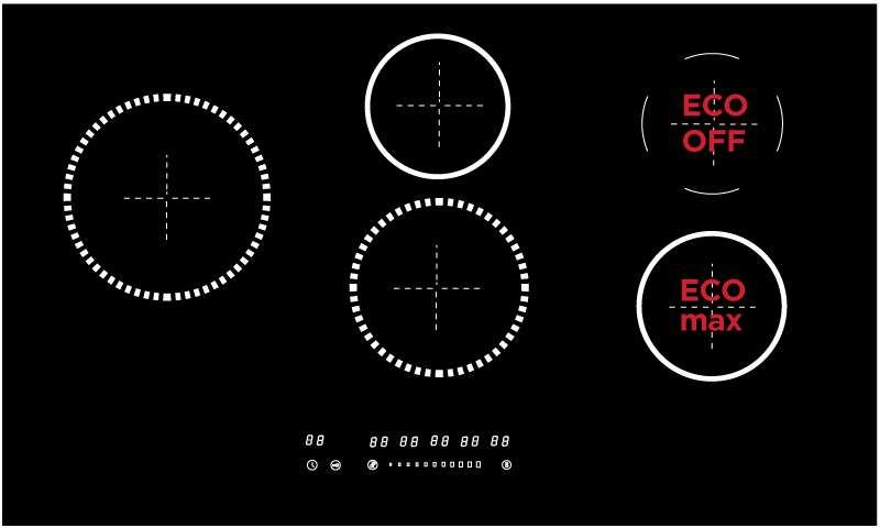 4 cooking zones