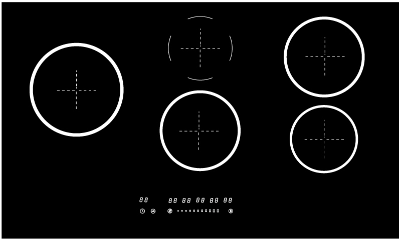 4 cooking zones