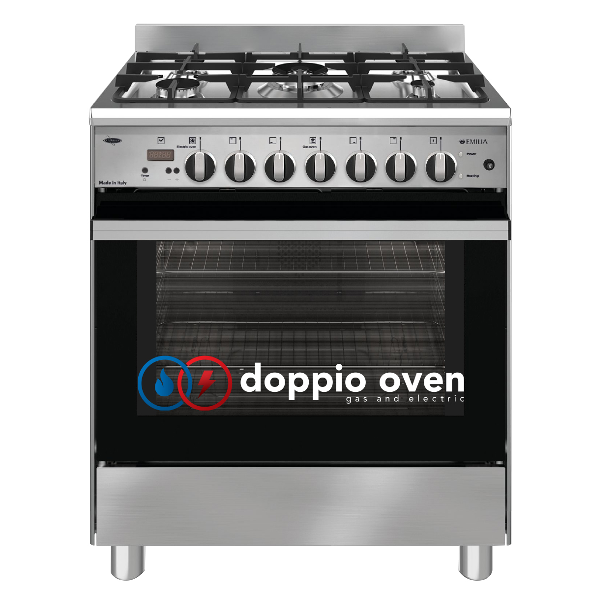 Potentieel diepte geschenk 70cm stainless steel cooker with Doppio Oven - Emilia Appliances